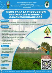 16 y 17 de septiembre - Invitación al curso "Riego de forrajes mediante cañones hidráulicos"
